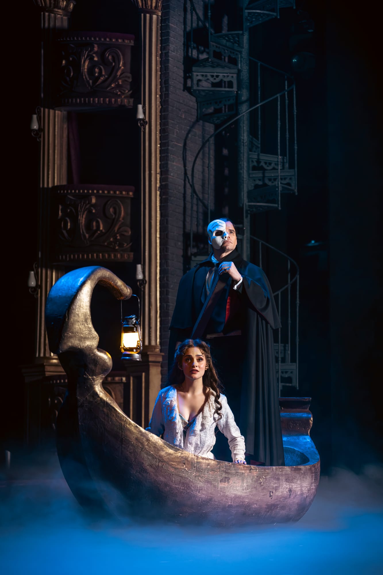 The underground lake scene in The Phantom of the Opera
